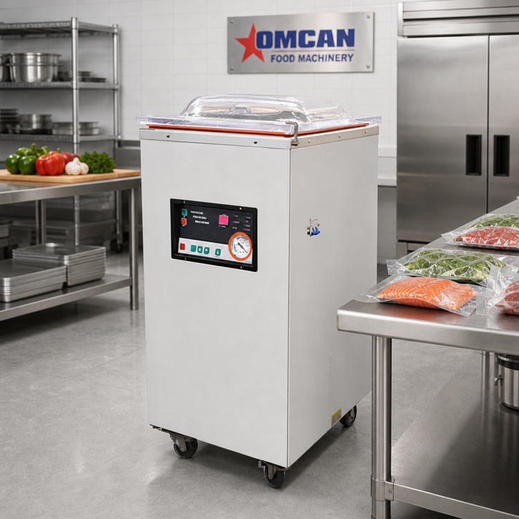 Product image #2 for Omcan USA Floor Model Single-Chamber Vacuum Sealer, 17 x 16.5 x 6 Inch Chamber, 15.7 Inch Seal Bar