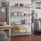Thumbnail image #2 for Metro Super Erecta SE-242463K4-S-4 Stationary Starter Wire Shelving Unit, 24"W x 24"D x 63"H, 4 Shelves, Gray Epoxy-Coated Finish