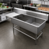 Thumbnail image #2 for John Boos Pro-Bowl 84-Inch Wide 3-Compartment Platter Sink with Left Drainboard and 10-Inch Backsplash
