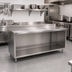 Thumbnail image #2 for Spec-Master Marine Series Open Front Flat Top Stainless Steel Work Table Cabinet Base, 96W x 24D
