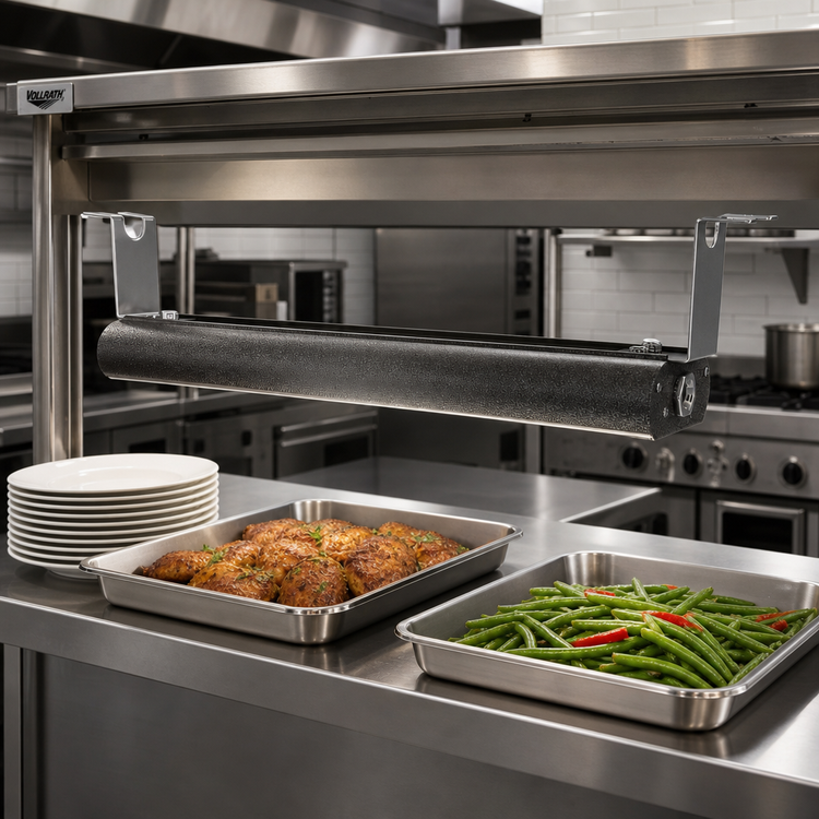 Product image #2 for Vollrath Low Profile Unlighted 30-Inch Strip Heat Lamp, Aluminum, 208V