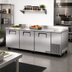 Thumbnail image #2 for True TWT-93-HC 93-Inch Deep Worktop Refrigerator with Rear Splash, 3-Section Solid Door, Stainless Steel, R290