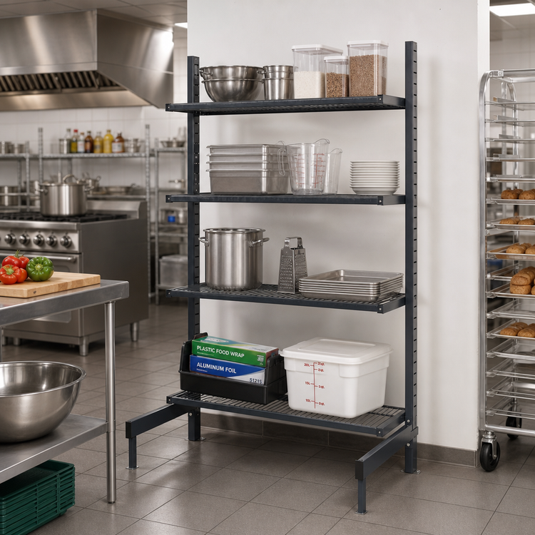 Product image #2 for Metro SmartLever Cantilevered Shelving Starter Kit for 24" W x 18" D Shelves