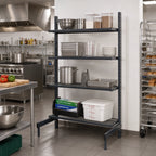 Thumbnail image #2 for Metro SmartLever SM761824-KIT Cantilevered Shelving Starter Unit, Steel, 76-3/8"H, for 24"W x 18"D Shelves