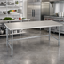 Thumbnail image #2 for Eagle Deluxe Series 72-Inch W x 36-Inch D Stainless Steel Top Work Table with Galvanized Tubular Base