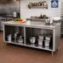 Thumbnail image #2 for Advance Tabco 72-Inch x 24-Inch Stainless Steel Work Table with Open Front Cabinet Base