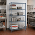 Thumbnail image #2 for Quantum 36 in. W x 24 in. D x 54 in. H 5-Shelf Stationary Wire Shelving Starter Kit, Gray Epoxy Antimicrobial Finish