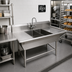 Thumbnail image #2 for John Boos Pro-Bowl 2-Compartment Bakery Sink with Left and Right 30-Inch Drainboards