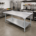 Thumbnail image #2 for BK Resources Economy Equipment Stand, 72-Inch x 30-Inch, Stainless Steel Top, Galvanized Base