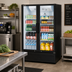 Thumbnail image #3 for Turbo Air Super Deluxe Two-Section Glass Door Refrigerated Merchandiser, 44.2 Cu. Ft., Self-Contained Bottom-Mounted, Hinged Double-Pane Doors
