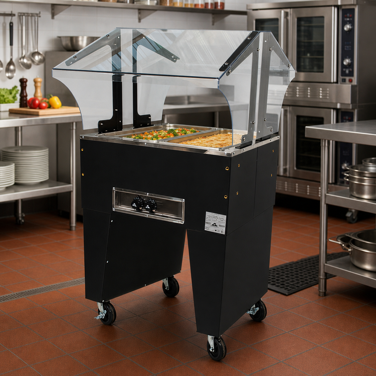 Product image #2 for Advance Tabco Triumph Supreme 2-Well Portable Electric Hot Food Buffet Table, 31-13/16 Inch Wide, Open Base