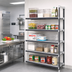 Thumbnail image #2 for Cambro Camshelving Elements XTRA 5-Tier Stationary Add-On Polymer Shelving Unit, 24 x 48 x 72 Inches, Vented, Speckled Gray