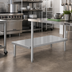 Thumbnail image #2 for Eagle Group 48-Inch x 24-1/8-Inch Dishtable Undershelf, 18-Gauge 400 Series Stainless Steel