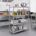 Thumbnail image #2 for John Boos Stainless Steel Dry Storage Shelving Unit with 3 Adjustable Shelves, 54 x 24 x 60 Inches