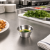 Thumbnail image #2 for Round Stainless Steel Sauce Dish, 3-1/2 oz., 3-Inch Diameter