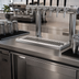 Thumbnail image #2 for Perlick 5000 Series Surface-Mount Stainless Steel Drip Tray Trough with Removable Louvered Glass Rack and 1/2-Inch Drain