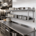 Thumbnail image #2 for Advance Tabco Double Tier Stainless Steel Pass-Thru Shelf with Wall Mount Brackets, 84 x 24 Inches