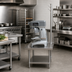 Thumbnail image #2 for Advance Tabco 30 Inch x 30 Inch Stainless Steel Equipment Stand with Utensil Rack and Adjustable Undershelf