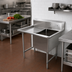 Thumbnail image #2 for John Boos B Series Commercial 1-Compartment Sink with Left Drainboard and 10-Inch Backsplash