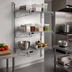 Thumbnail image #2 for Quantum Wall-Mounted Cantilever Wire Shelving Starter Unit with 3 Shelves and 54-Inch Posts