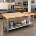 Thumbnail image #2 for John Boos 120-Inch x 30-Inch Wood Top Work Table with Adjustable Undershelf
