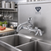 Thumbnail image #2 for T&S Brass Wall-Mount Double Pantry Mixing Faucet with Vacuum Breaker Swing Nozzle, Polished Chrome