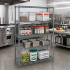 Thumbnail image #2 for Quantum WR54-3036GY 36 x 30 x 54 Inch Gray Epoxy Wire Shelving Starter Kit with 4 Shelves