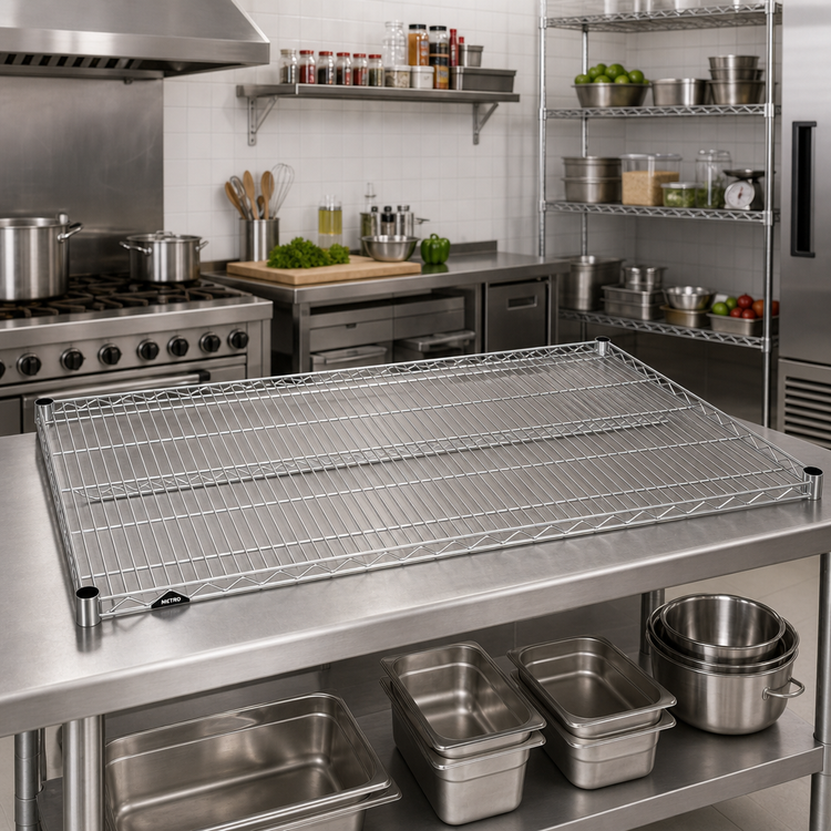 Product image #2 for Metro Super Erecta Super Wide 48" x 30" Stainless Steel Wire Shelf