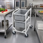 Thumbnail image #2 for Channel Manufacturing Lifetime Tough AXD502L Extra Heavy-Duty 2-Lug Aluminum End-Load Rack with 5-Inch Swivel Casters