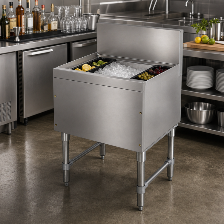 Product image #2 for Prestige 36-Inch Stainless Steel Bar Ice Chest with 10-Circuit Cold Plate