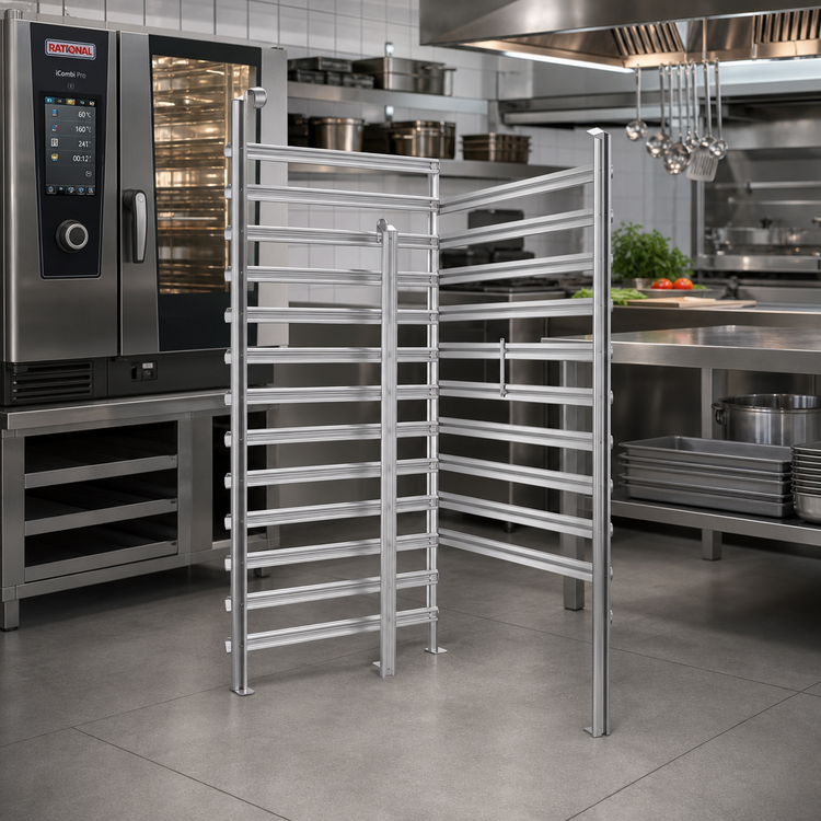 Product image #2 for RATIONAL Type 101 Hinging Rack, 10 Supporting Rails, 2-5/8-Inch Rail Spacing, USA Version