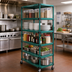 Thumbnail image #2 for QuadPLUS 5-Tier Mobile Starter Wire Shelving Unit, 36 x 18 x 74 Inches, Green Epoxy, 5-Inch Casters