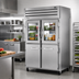 Thumbnail image #2 for True SPEC SERIES 2-Section Pass-Thru Reach-In Refrigerator with 2 Glass and 2 Stainless Steel Half Front Doors and 2 Glass Rear Doors
