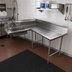 Thumbnail image #2 for Advance Tabco Korner-Soil 47-Inch Right-Hand L-Shaped Dish Table with Pre-Rinse Sink, 16 Gauge 304 Stainless Steel