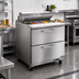 Thumbnail image #2 for IKON Refrigeration Mega Top 1-Section 2-Drawer Sandwich/Salad Prep Table, 12 1/6-Pan Rail