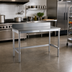 Thumbnail image #2 for 60 Inch x 24 Inch Aluminum Work Table with 16 Gauge 304 Stainless Steel Top and 6 Inch Backsplash