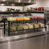 Thumbnail image #2 for Eagle Group QuadTruss 2-Tier Front Case Merchandise Cantilever Wire Shelving Unit, 48W x 14D x 14H