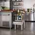 Thumbnail image #3 for Perlick 12-Inch Wide x 24-Inch Deep Freestanding Stainless Steel Liquor Display Cabinet with 5 Steps and 6-Inch Backsplash