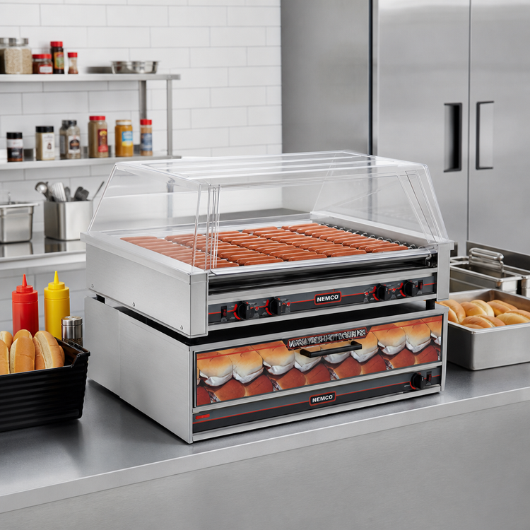 Product image #2 for Roll-A-Grill 16-Roller Countertop Hot Dog Roller Grill, 75 Hot Dog Capacity, 230V