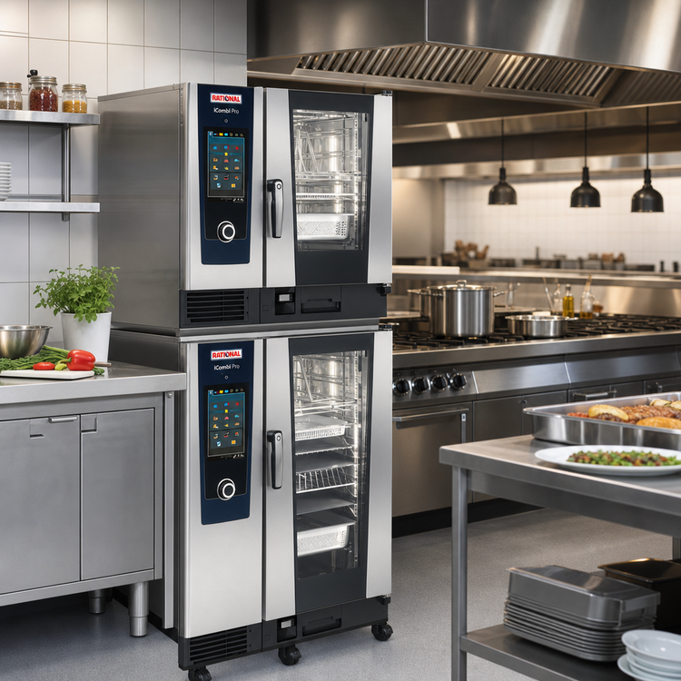 Product image #2 for RATIONAL iCombi Pro Combi-Duo Double-Stack Electric Combi Oven, 6-Half Size Over 10-Half Size, 208/240V, 3-Phase