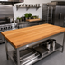Thumbnail image #2 for John Boos Appalachian 60-Inch x 30-Inch x 1-1/2-Inch Edge Grain Red Oak Island Countertop with Varnique Finish
