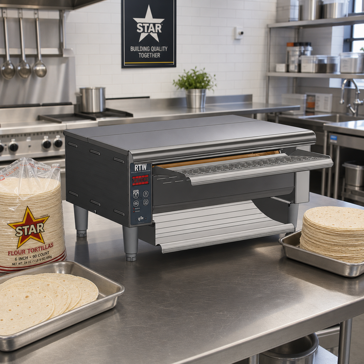 Product image #2 for Star Countertop Rolling Electric Tortilla Warmer with Sunology Coated Drum, 900 6-Inch Tortillas Per Hour
