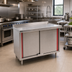 Thumbnail image #2 for Spec-Master Marine Series Stainless Steel Enclosed Work Table with Cabinet Base and Sliding Doors, 36 x 30 Inches