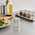 Thumbnail image #2 for American Metalcraft Mini Clear Glass Mason Jar Condiment Jar with Hinged Lid, 1-1/2 oz.