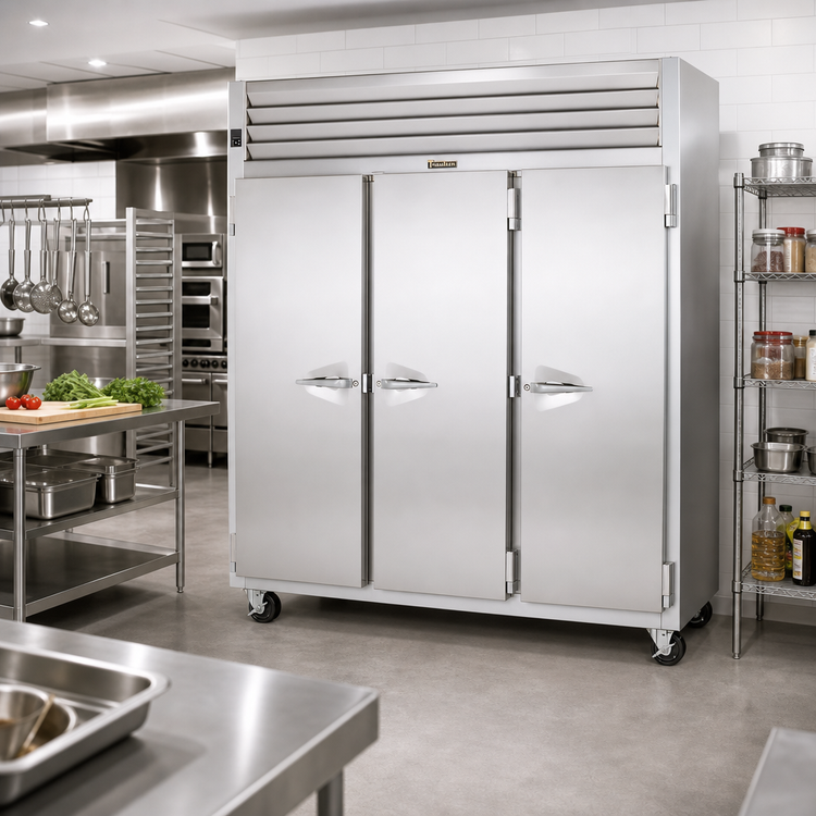 Product image #2 for Traulsen Spec-Line RHF332W-FHS Three-Section Heated Reach-In Holding Cabinet, Standard Depth, Full-Height Solid Doors