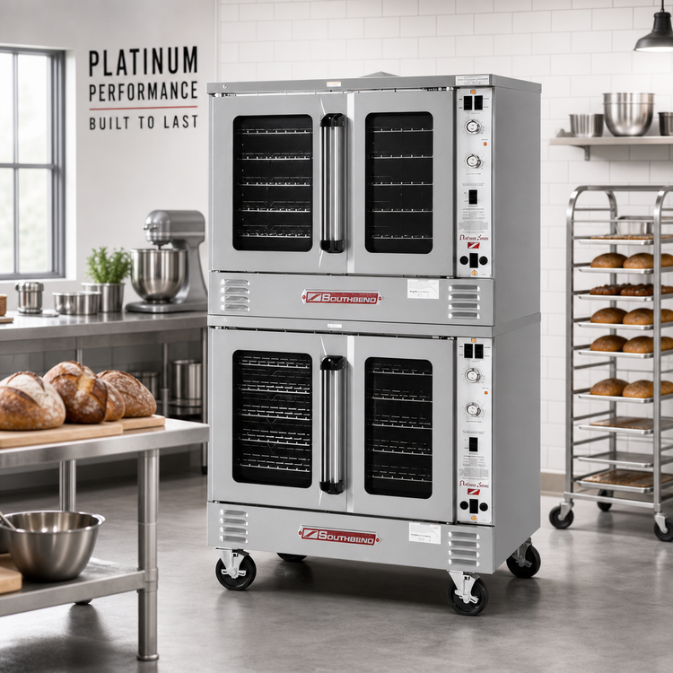 Product image #2 for Southbend Platinum Double-Deck Gas Convection Oven, Bakery Depth, Dependent Doors