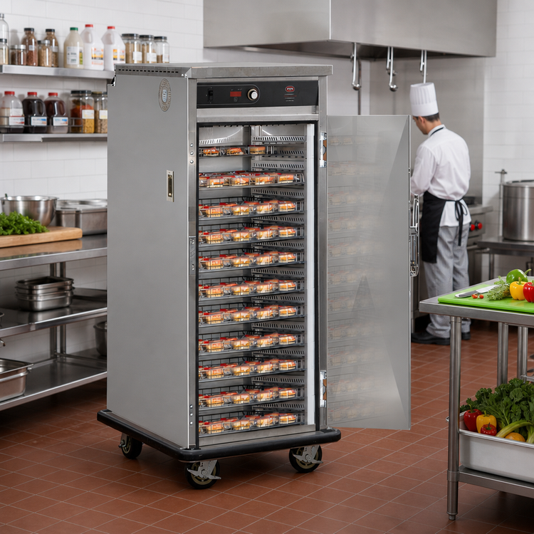 Product image #2 for FWE Mobile Insulated Heated Holding Transport Cabinet, 22 Basket / 11 Sheet Pan Capacity