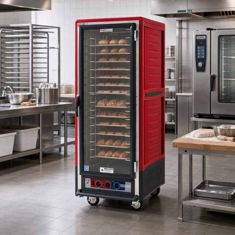 Product image #2 for Metro C5 3 Series Full-Height Mobile Moisture Heated Holding and Proofing Cabinet with Solid Doors and Fixed Wire Slides