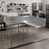Thumbnail image #2 for Korner Left-Hand L-Shaped Corner Clean Dishtable, 107 Inch, 14 Gauge 304 Stainless Steel
