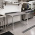 Thumbnail image #2 for 60 x 18 Inch Open Base Stainless Steel Work Table with 2-Inch Rear Up-Turn